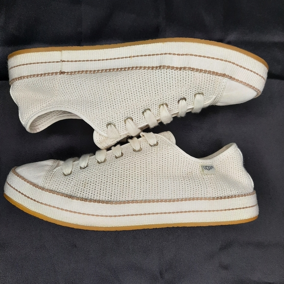 UGG CLAUDI Lace up Sneaker White 9 - Picture 5 of 7